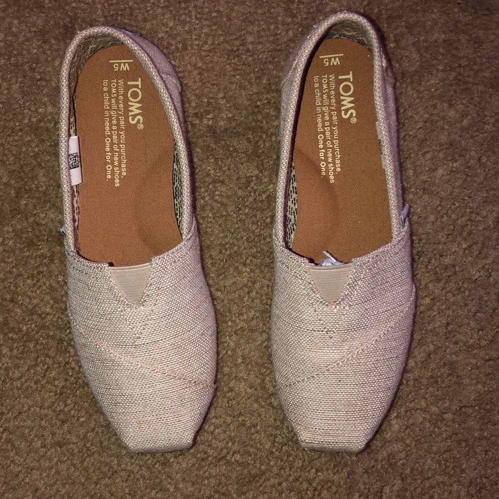 Beige colored TOMS